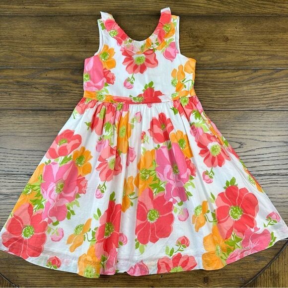 Janie and Jack Pink Floral Spring Summer Dress - Picture 1 of 8